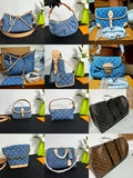 Denim & Monogram Designer-Inspired Handbags | Timeless Luxury Style for Everyday