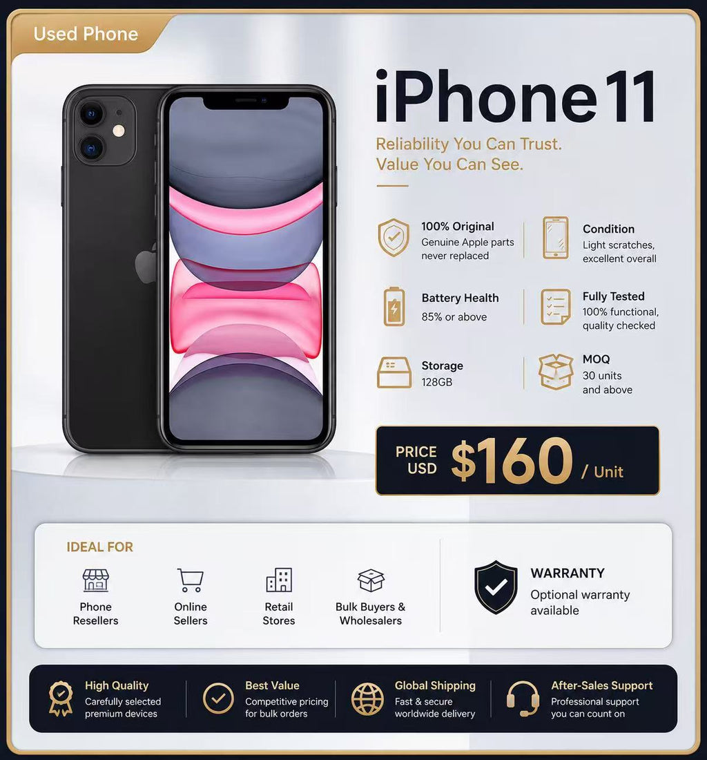 Original Used iPhone 11 | Premium Second-hand Mobile Phone Wholesale 📱