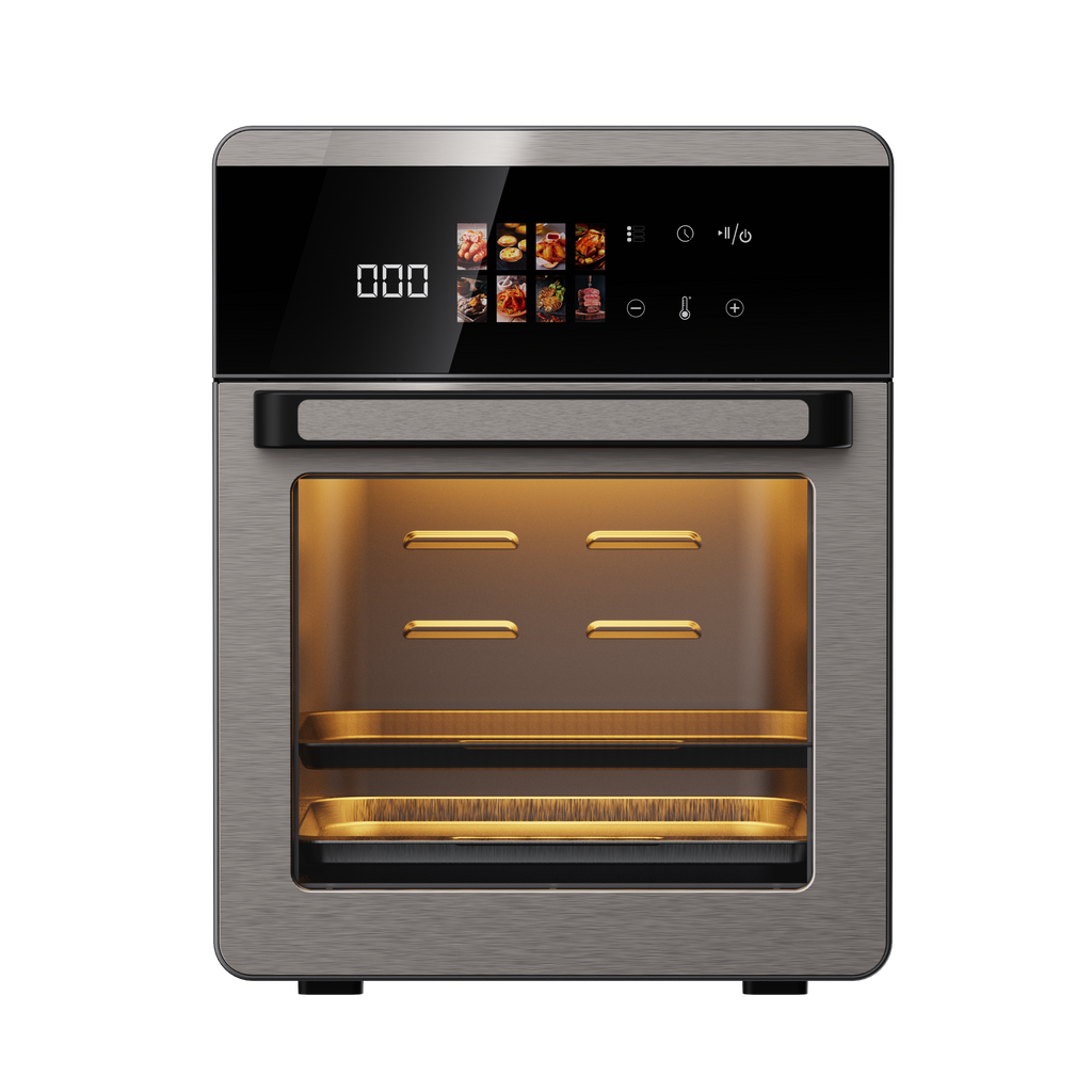 20L Air Fryer Oven Touch Control  Glass Viewing Window, Stainless Steel Style