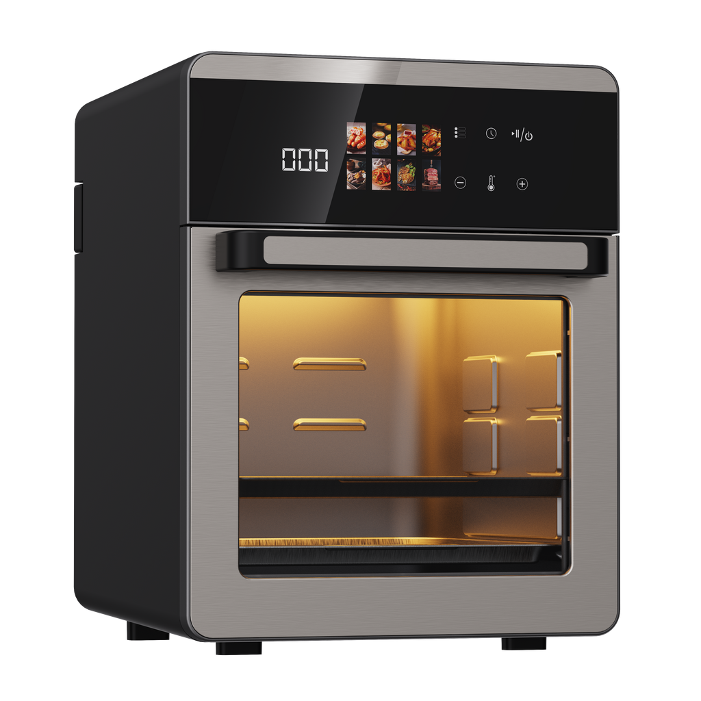 20L Air Fryer Oven Touch Control  Glass Viewing Window, Stainless Steel Style