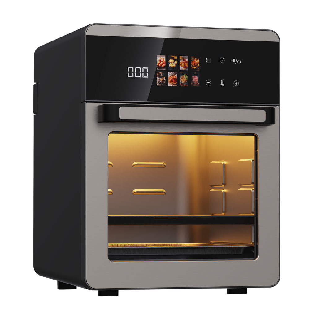 20L Air Fryer Oven Touch Control  Glass Viewing Window, Stainless Steel Style