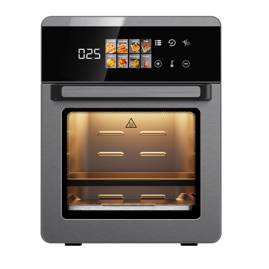 20L Air Fryer Oven Touch Control  Glass Viewing Window, Stainless Steel Style