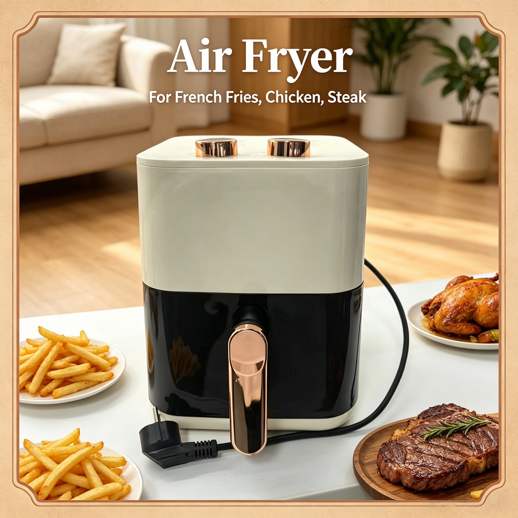 White Visual Air Fryer | Premium Kitchen Appliance Factory Wholesale