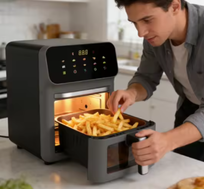 9 L Touchscreen Air Fryer with Visible Window