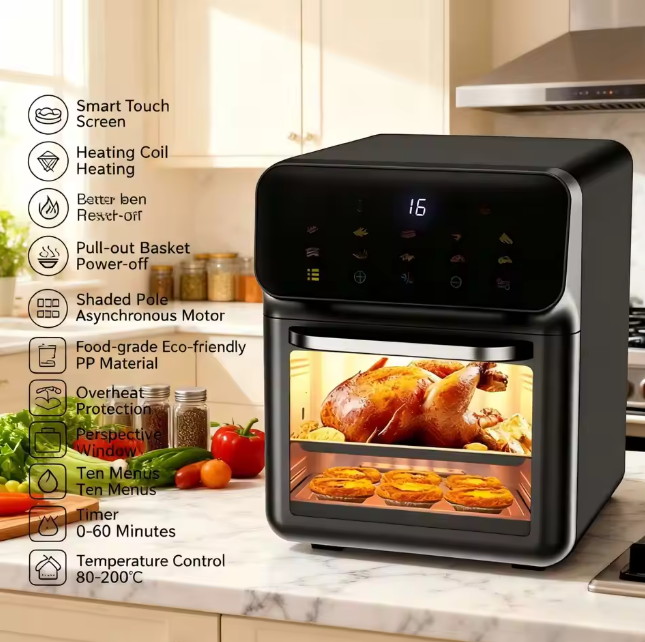 9 L Touchscreen Air Fryer with Visible Window