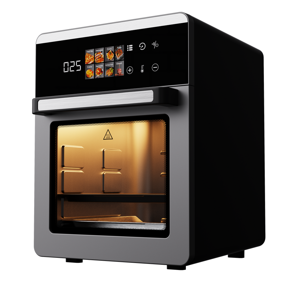 20L Air Fryer Oven Touch Control  Glass Viewing Window, Stainless Steel Style