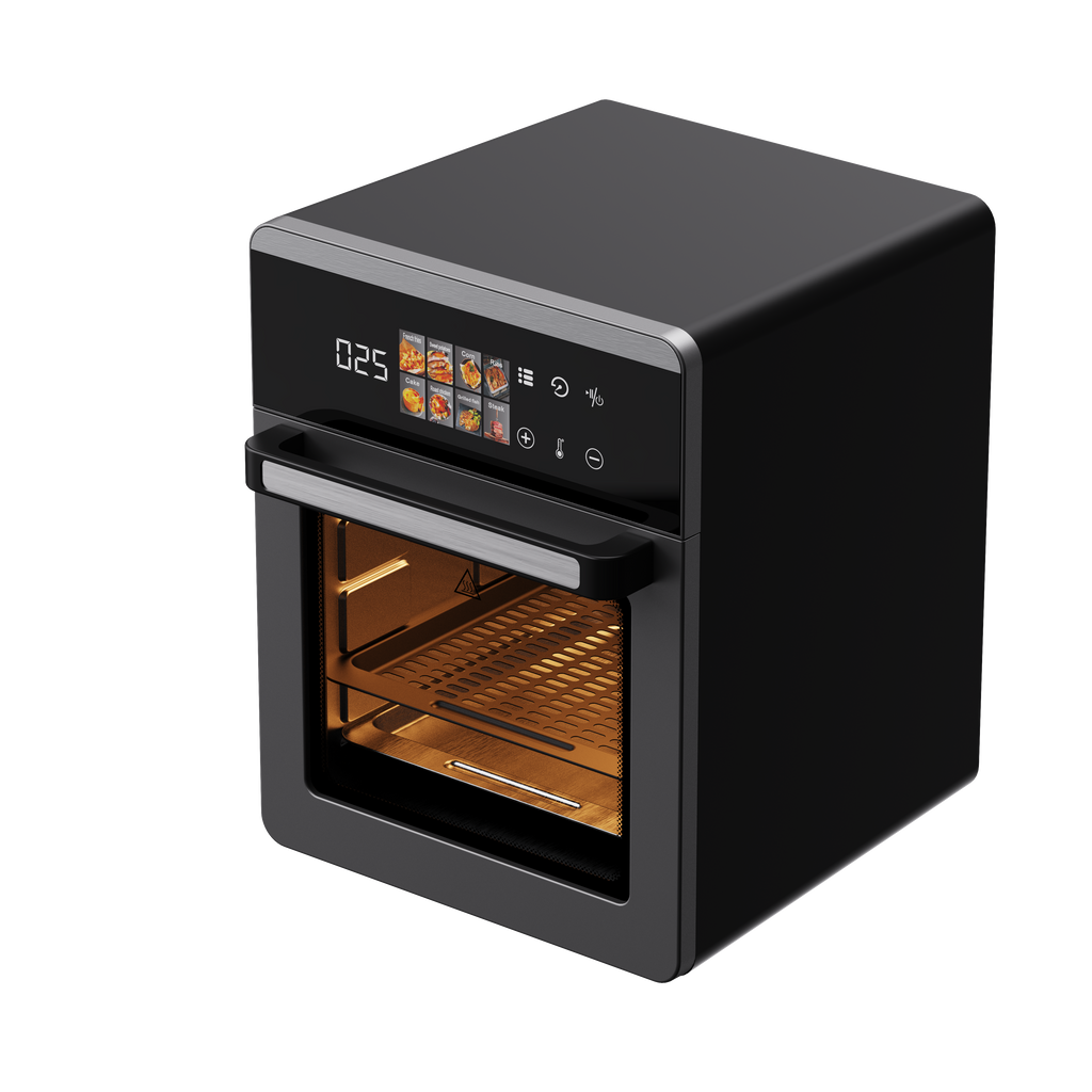 20L Air Fryer Oven Touch Control  Glass Viewing Window, Stainless Steel Style