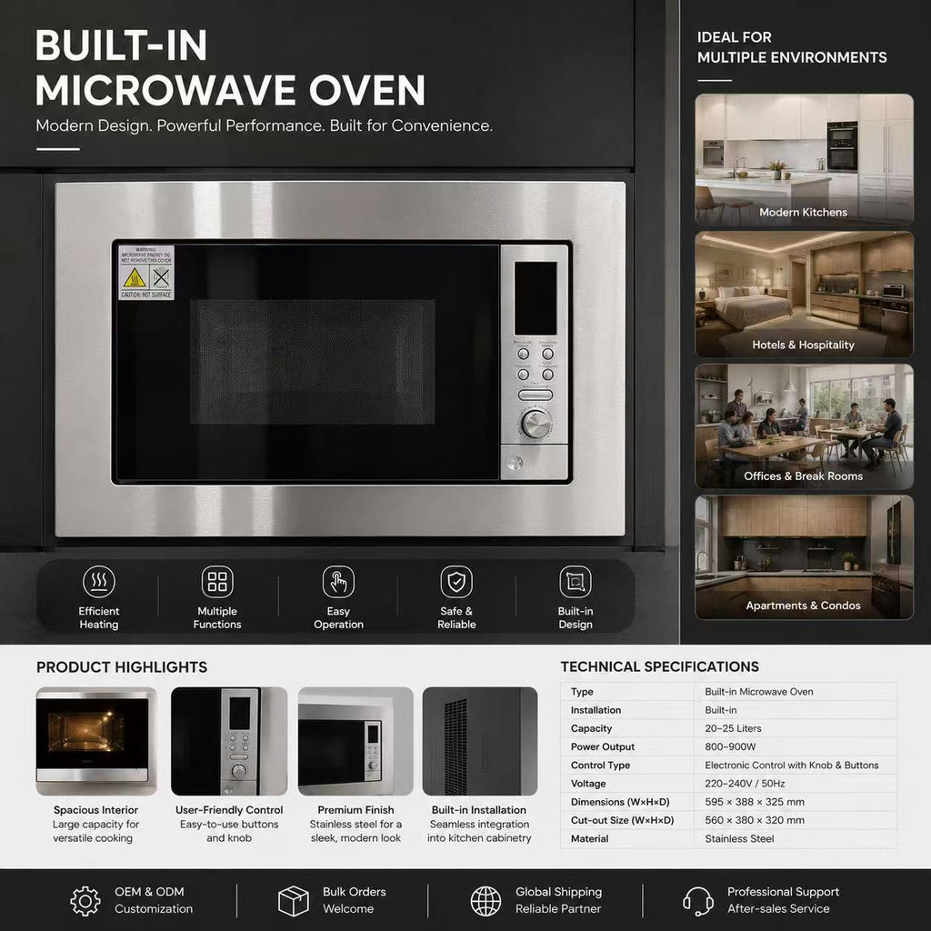 Built-in Multifunctional Microwave Oven | Factory Direct Wholesale 🍽️
