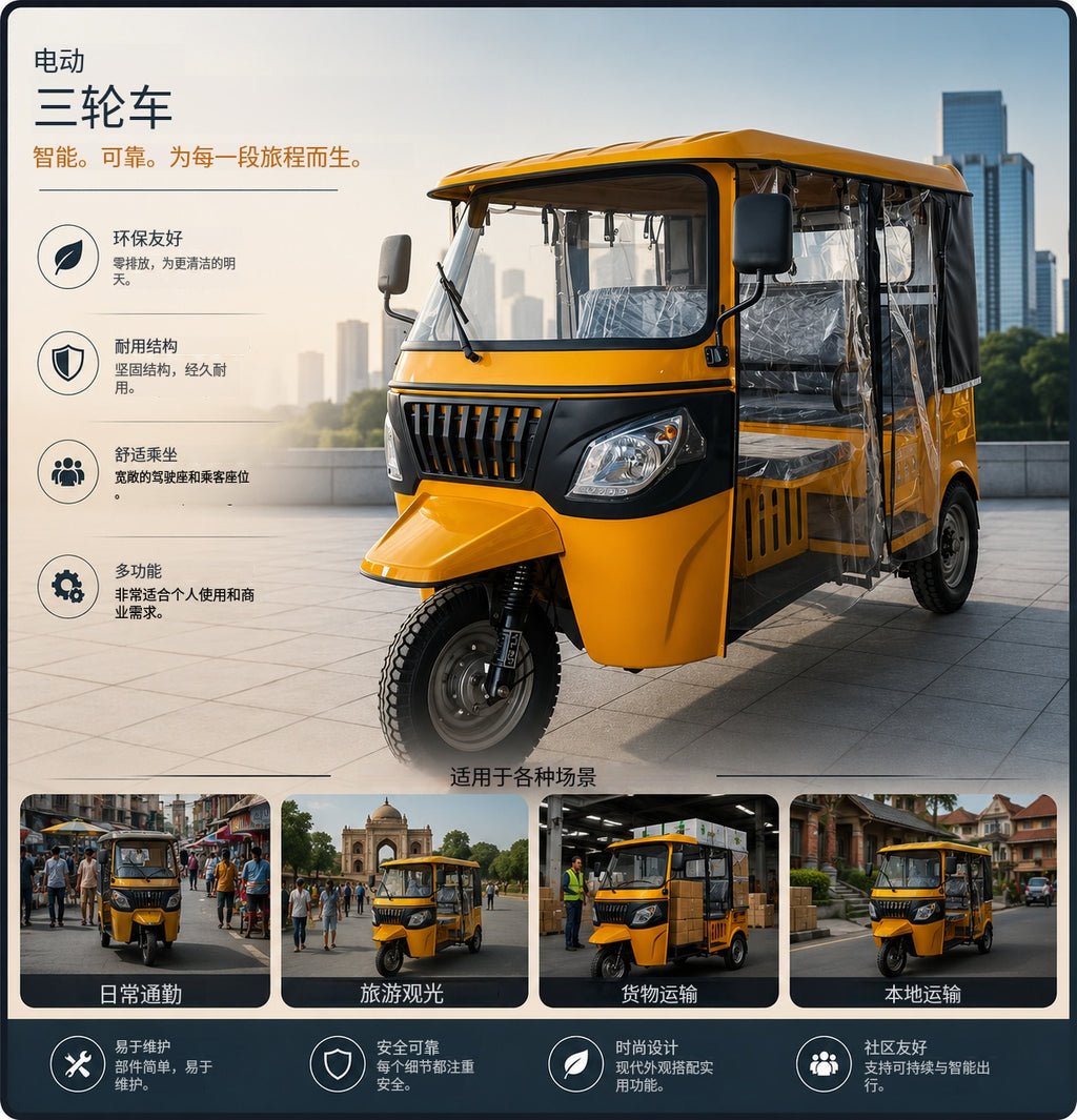 Multi-Power Passenger Tuk Tuk Three Wheeler | Factory Direct Supply 🛺
