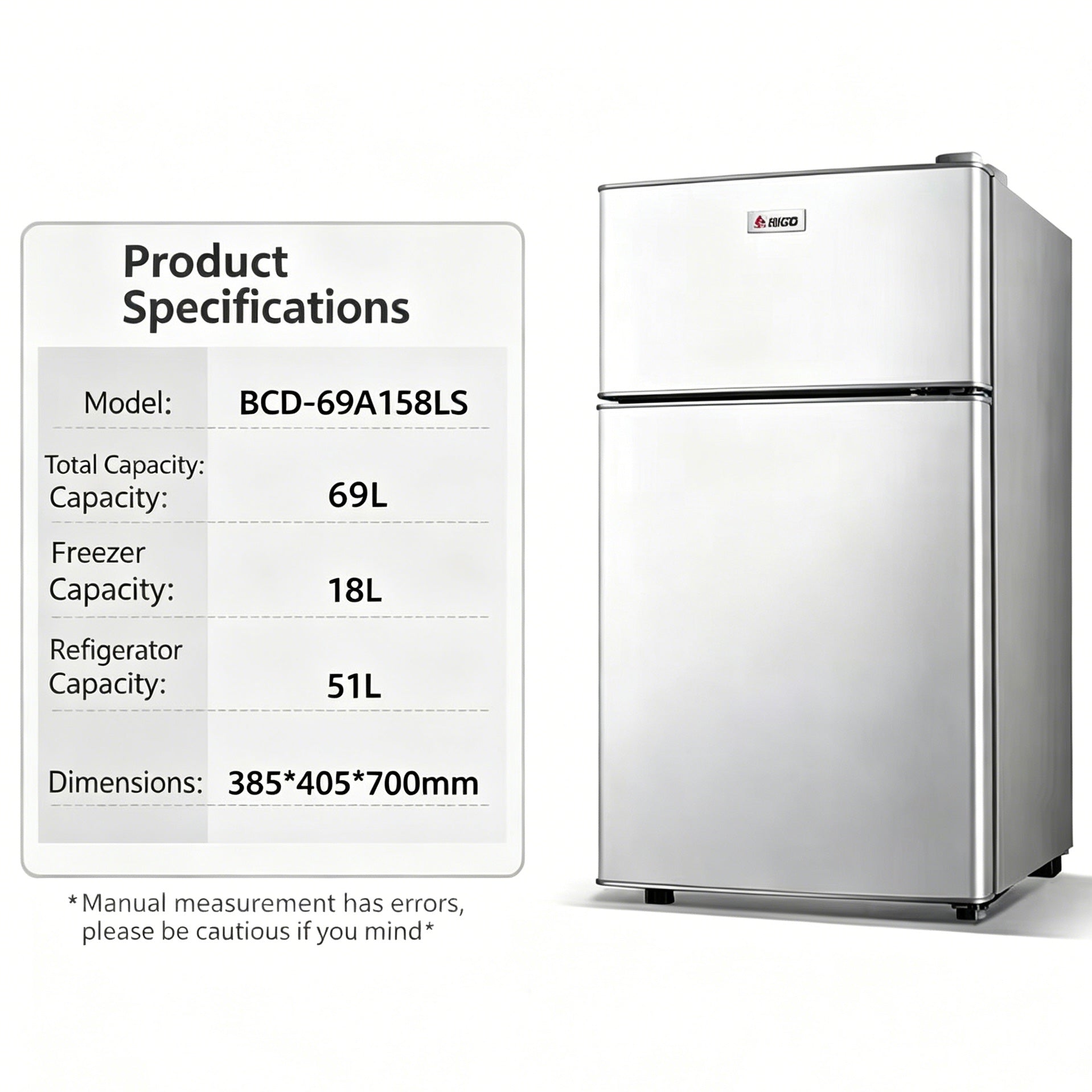 Compact Double Door Mini Refrigerator | Factory Direct Wholesale 🧊
